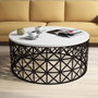 Hanah Home Selin Metal Ferforje Blanco y Negro